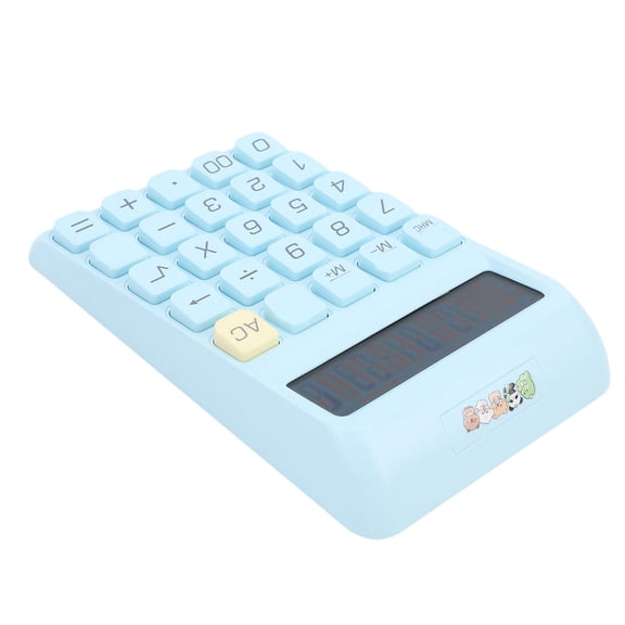 12 Digit LCD Display Desktop Calculator Large Button High Sensitivity Voice Function Easy to Read Daily Basic Office Finance Accounting Calculation Tool 17 inches / 43.18 cm Blue