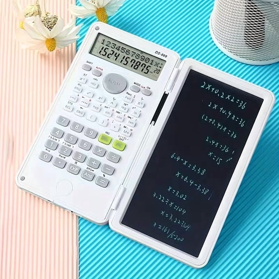 12-Digit LCD Handwriting Tablet with Built-In Battery & Stylus for Students and Professionals One-Key Clear Screen, Lightweight & Portable