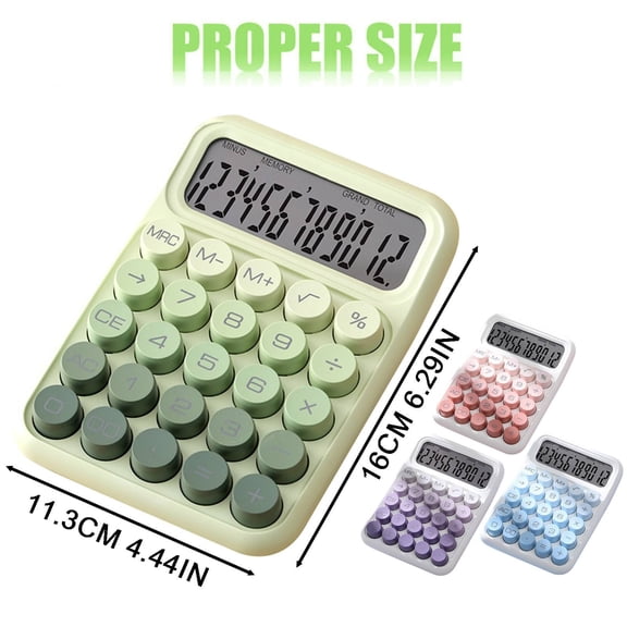 12 Digit Large LCD Calculator Desktop for Office Home Business Auto Sleep