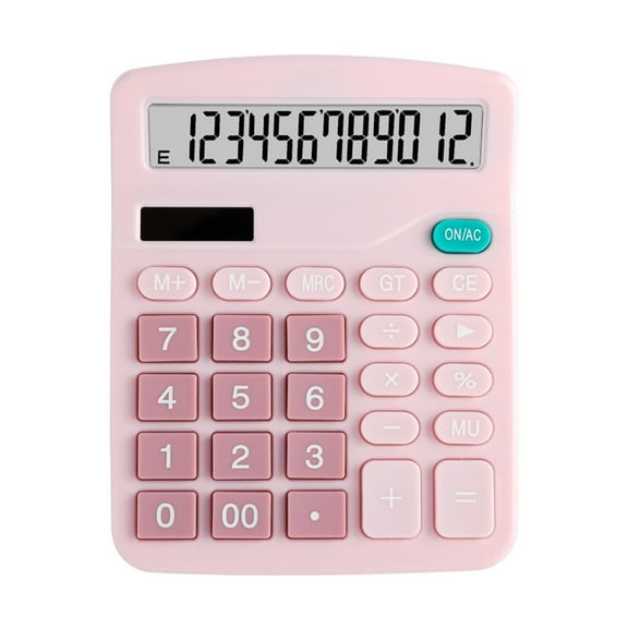 A 12 Digit Solar Calculator Large Display Desktop Calculator For Office School Home Use Big Buttons Auto Power Off Dual Power Solar And Battery Basic Math Calculator