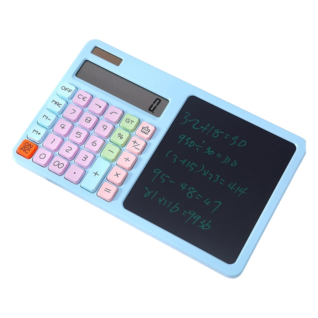 12 Digit Solar Calculator Large LCD Display With LCD Writing Board Scientific Calculator Standard Function Calculator