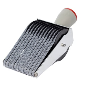 12 Digits Roller Stamp Personalized Alphabet Number Symbol Rolling Wheel Stamp