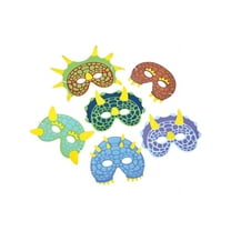 12 Dinosaur Foam Masks Approx. 7.5 Inch New