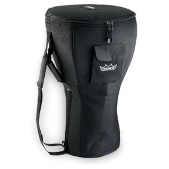 12" Djembe Bag - Deluxe Padded Gig Bag with Strap & Pocket - Black - Carrying Case for Percussion Instruments - Durable Polyester