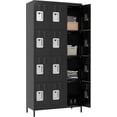 thumbnail image 1 of 12 Doors Locker Storage Cabinet, Metal Locker for Employees, 72" Tall Lockers for Office School Gym Home, Require Assembly (Black), 1 of 13