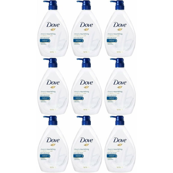 12 Dove Body Wash Pump Deep Nourishing -1Liter Bulk Case of 12