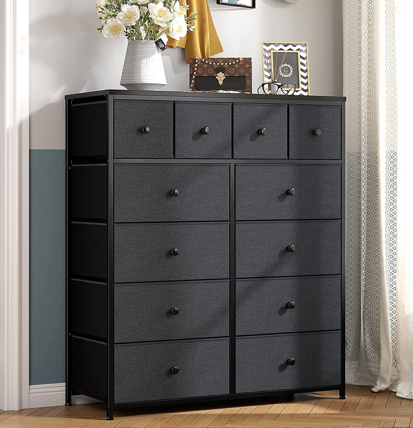 12 Drawer Dresser for Bedroom Tall Dressers for Girls Kids Bedroom with