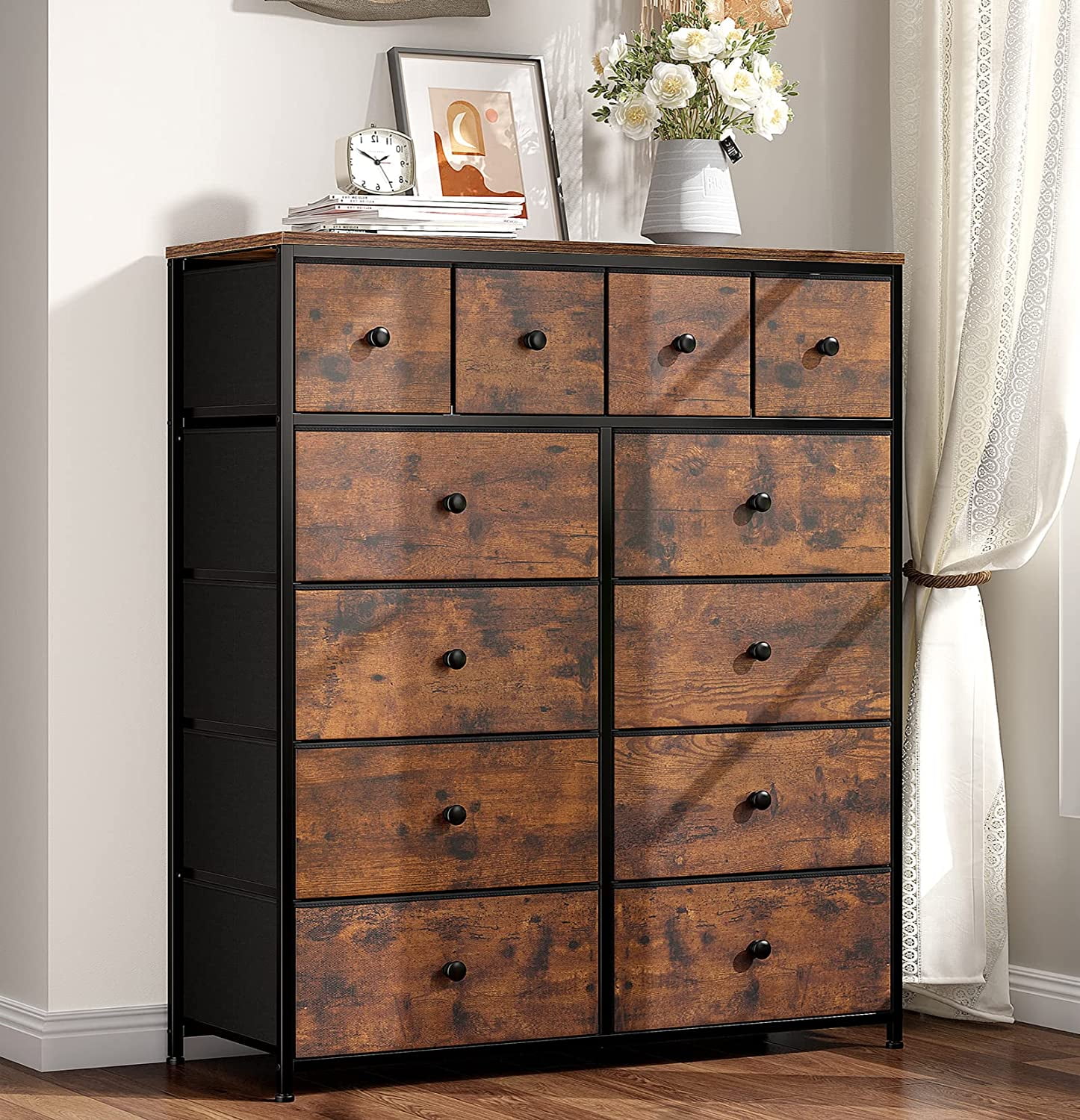 12 Drawer Dresser for Bedroom Tall Dressers for Girls Kids Bedroom with