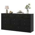 thumbnail image 1 of 12 Drawers Dresser for Bedroom, 61" Wide Modern Chest of Drawers with Metal Handle, Farmhouse Dresser TV Stand, Wood Drawer Organizer for Bedroom, Living Room, Hallway, 1 of 8