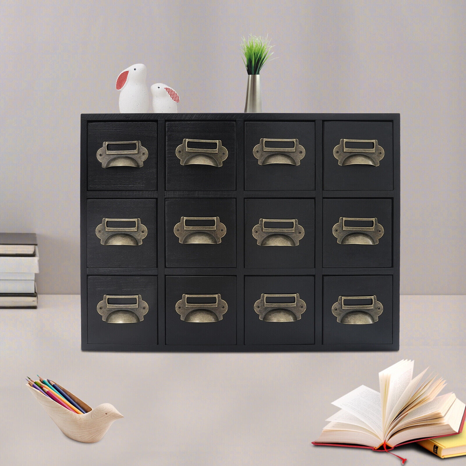 Library Card Catalog Cabinet