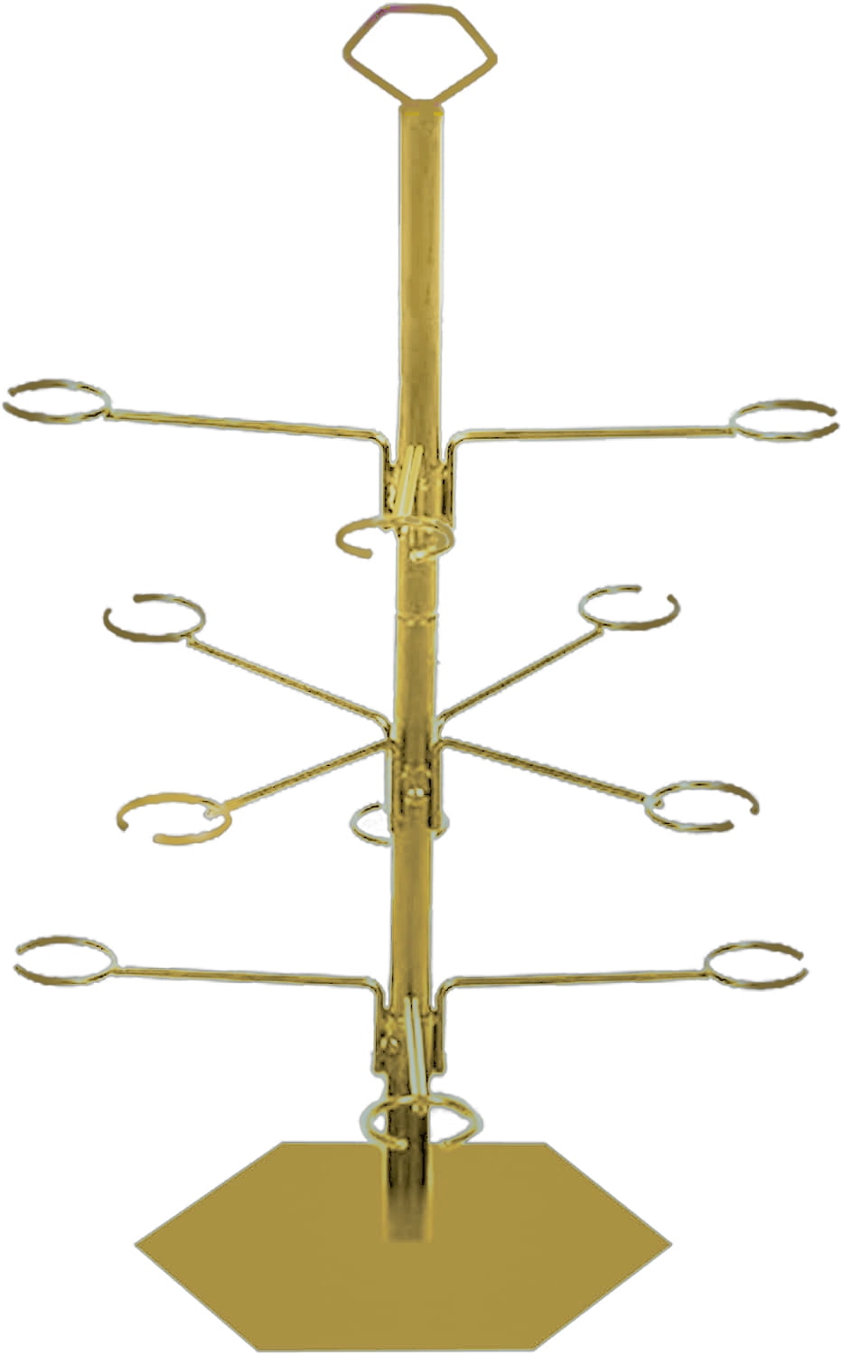 3-Tier 12-Holder Champagne Tower Stand - Rose Gold Metal Drink Tree For Glasses