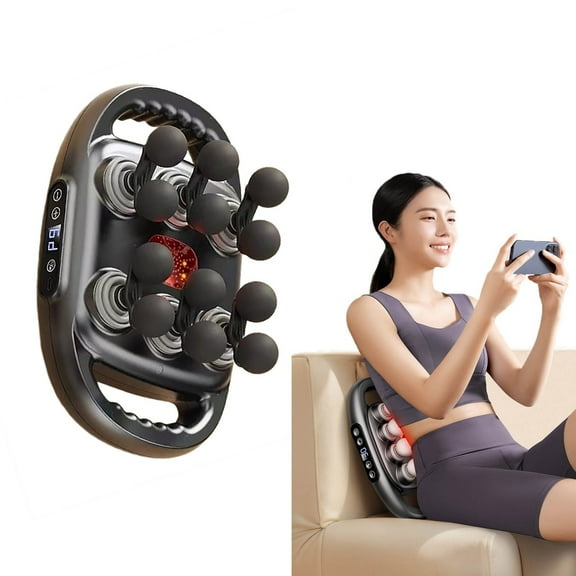 12 Drive 6-Head Massage Gun Set. Fusion Massage Gun Deep Tissue Massager Cordless Back Massager, Drive 6 Head Massagerr for Hamstring Full Body Muscles (GR)
