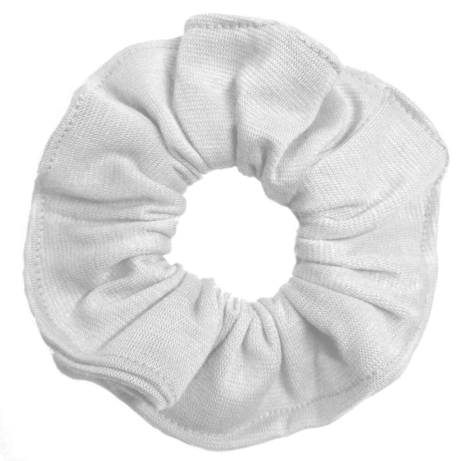 12 Dyeable White Cotton Scrunchies, Oversized