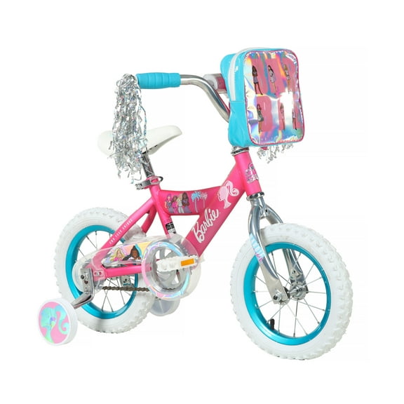 12" Dynacraft Barbie Girls BMX Bike, Kids Age 3-5 Years