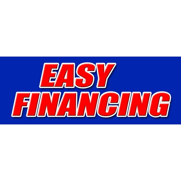 12" EASY FINANCING DECAL sticker money cash credit finance payment bank
