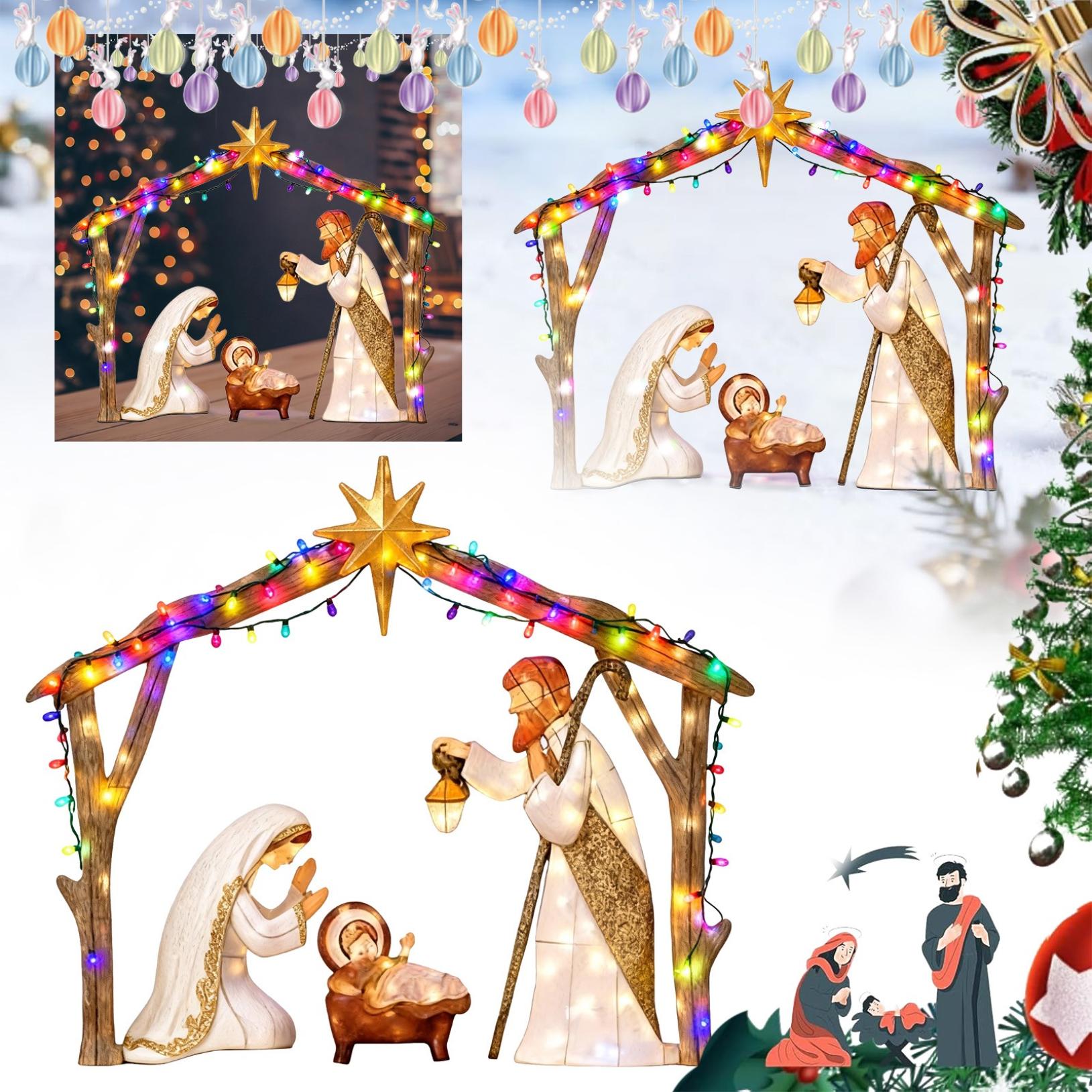 Pvc Nativity 12' Easter Nativity Set for Outdoor Christmas Decorations, Weather ...