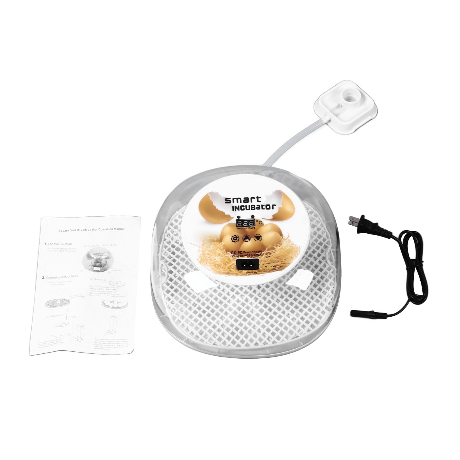 12 Egg Incubator Automatic Egg Turner Small Poultry Incubator 360