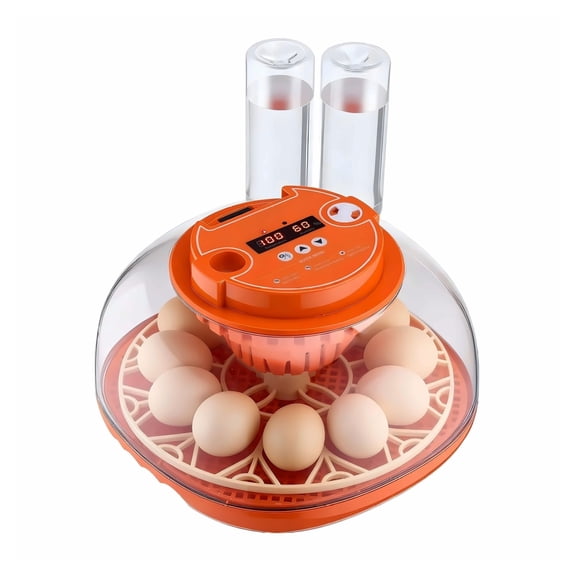 12 Egg Incubator, Automatic Turner & LED Candler - Poultry Hatching Machine for Chickens, Ducks, Goose & Quail - Temp/Humidity Control