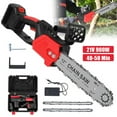 thumbnail image 1 of 12" Electric Chainsaw Cordless Handheld Chain Saw Wood Cutter + Battery 2 Chains, Ideal for Medium Yard, Garden, and Farm Wood Cutting, 1 of 11
