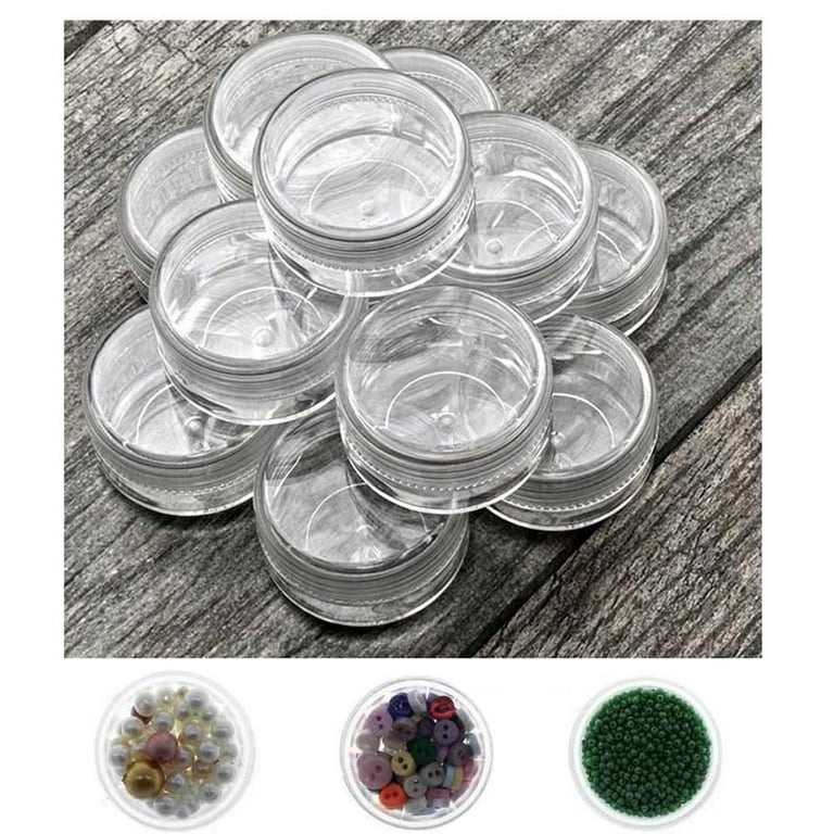Transparent Plastic Cosmetic Storage Containers Minerals Display Clear  Makeup Stackable Small Jar 5 layer - AliExpress