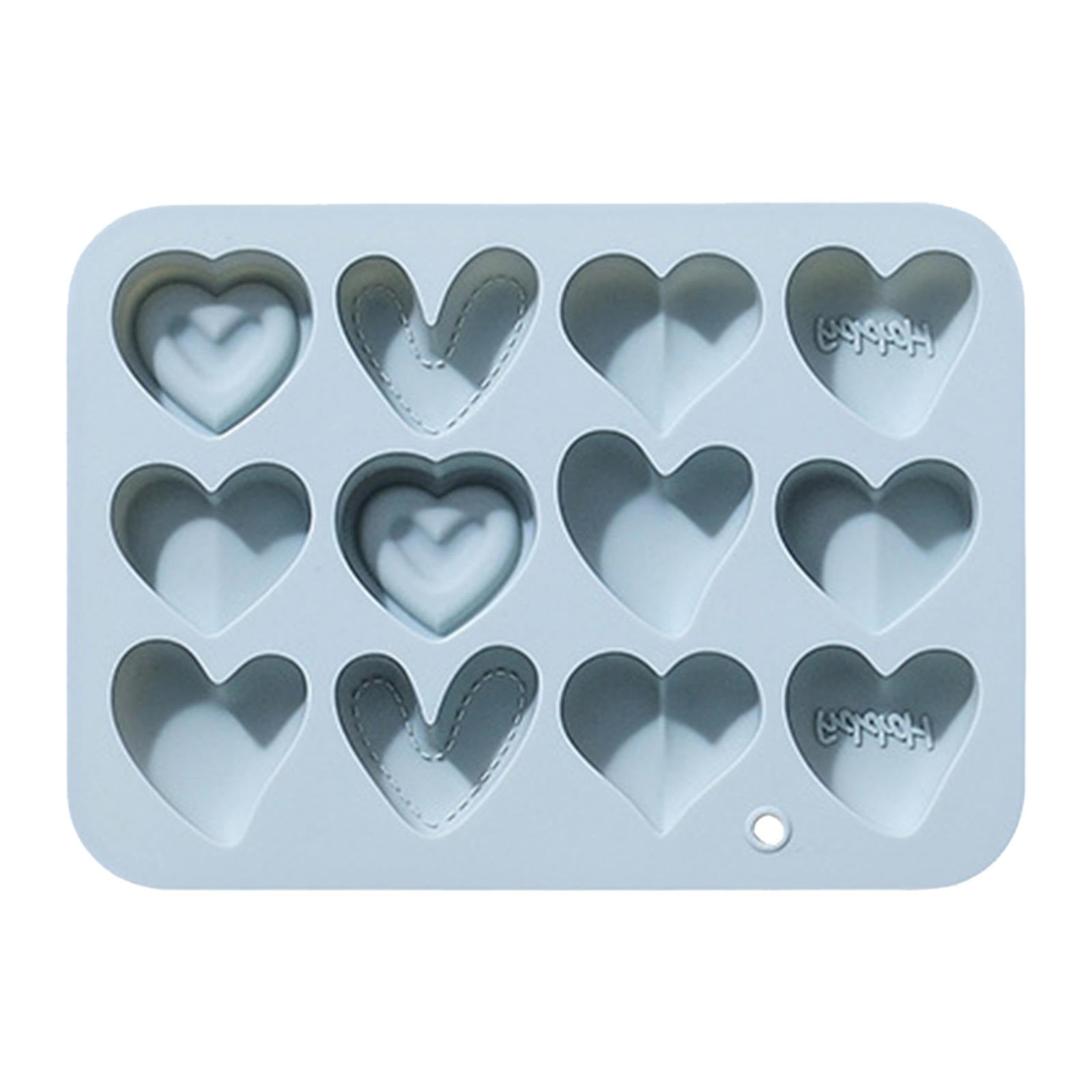 12 Even 6 Different Kinds Of Love Shape Silicone Molds Baking Chocolate