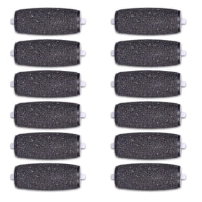 12 Extra Coarse Replacement Roller Refill Heads Compatible with Amope Pedi Refills Electronic Foot File