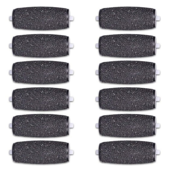 12 Extra Coarse Replacement Roller Refill Heads Compatible with Amope Pedi Refills Electronic Foot File