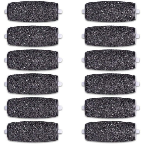 12 Extra Coarse Replacement Roller Refill Heads Compatible with Amope Pedi Refills Electronic Foot File