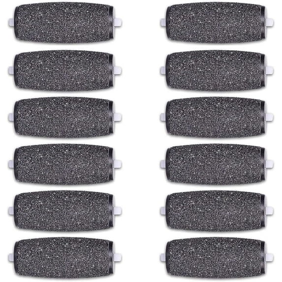FGLHS 12 Extra Coarse Replacement Roller Refill Heads Compatible with Perfect Electronic Foot File with Diamond Crystals