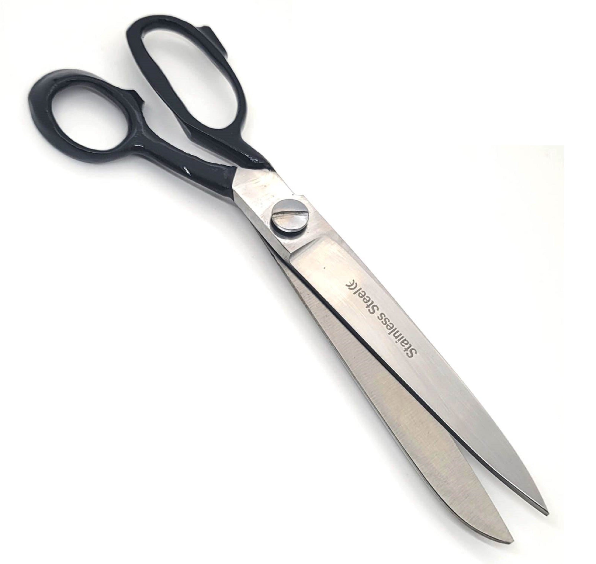 12 Extra Long Heavy Duty Stainless Steel Tailor Scissors For Leather  Upholstery Fabric Black Handle