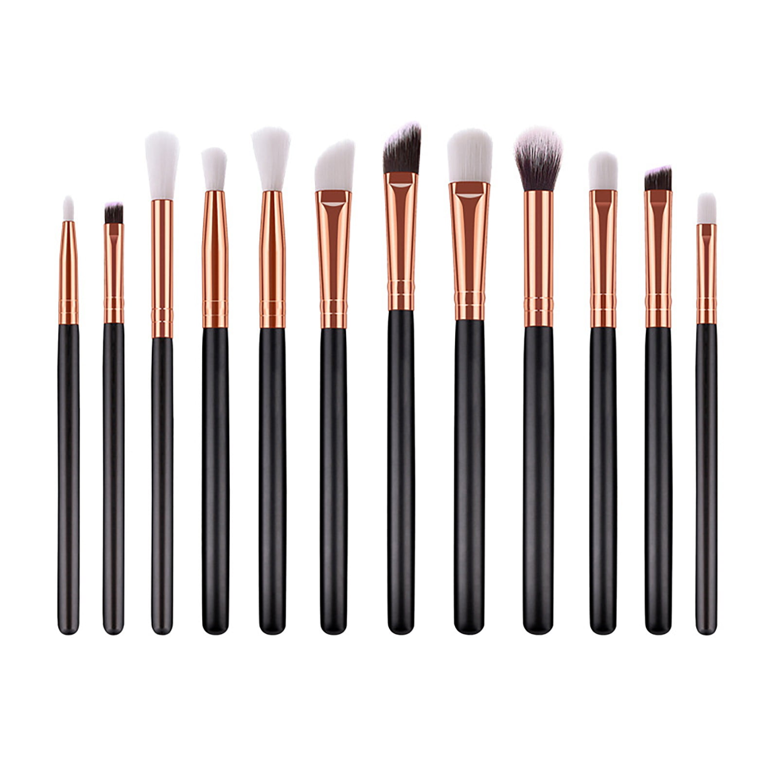 12 Eye Makeup Brush Sets, Eyebrow Brushes, Eye Shadow Brushes, Wooden