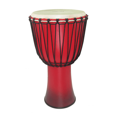 12 FIBERGLASS ROPE TUNED DJEMBE RED SUNBURST FINISH