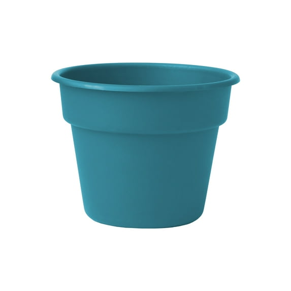 Mainstays Flint 10.5" x 13.5" x 10.5" Round Teal Thunder Resin Planter