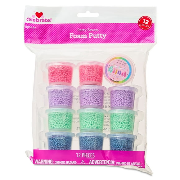 Foam Putty Party Favors, Multicolor, 12 Count, Valentine's Day by Way To Celebrate