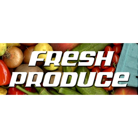 12" FRESH PRODUCE DECAL sticker stand farmers market