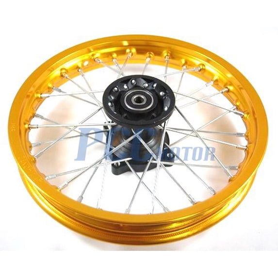 12" FRONT ALUMINUM RIM WHEEL PIT DIRT BIKE DISC BRAKE 15MM RM06Y_15MM