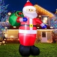 thumbnail image 1 of 12 FT Christmas Inflatables Santa Claus Outdoor Decorations Blow Up Yard Sitting Santa Claus with Built-in LEDs for Holiday Xmas Garden Lawn Decor, 1 of 4