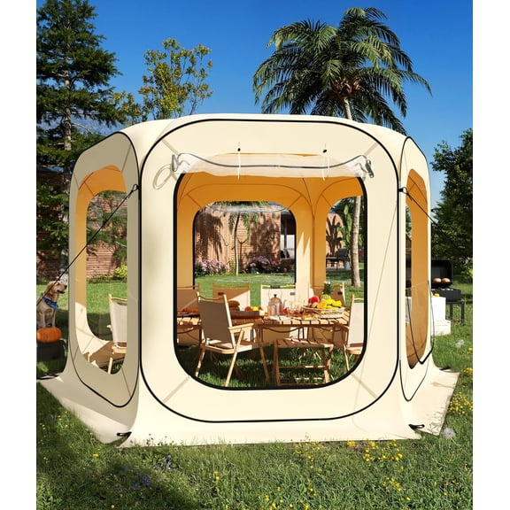 12 FT Pop Up Bubble Tent - Transparent Dome Shelter with Waterproof Vent Windows for Patio Backyard and Event Use