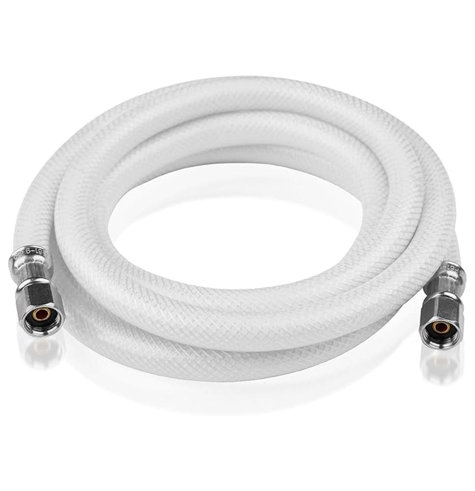 EFIELD 10ft Ice Maker Water Line - 1/4" Comp X 1/4" Comp, Polyester-Reinforced PVC, White