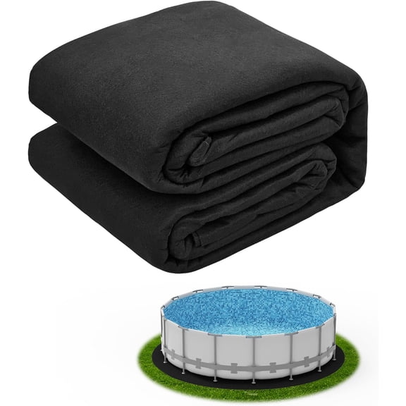 12 FT Round Pool Liner Pad for Above Ground Pool, Durable Pre-Cut Under Pool Padding, Puncture Protection and Extend Liner Life