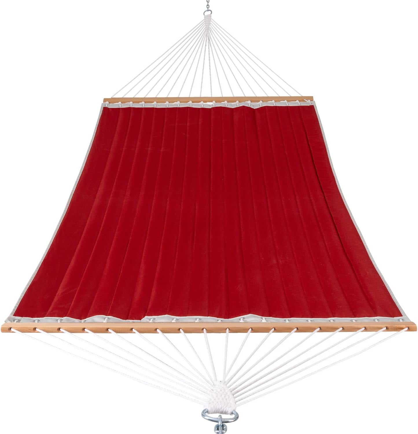 12 FT Sunbrella Quilted Hammock Double Hammock With Hardwood Spreader