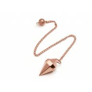 12 Facet Cone Shape Copper Metal Dowsing Divination Pendulum