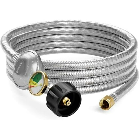12 Feet Propane Regulator With Hose, QCC1 Low Pressure Regulator Hose for Weber, and Most LP Gas Grill$$Garden & Patio