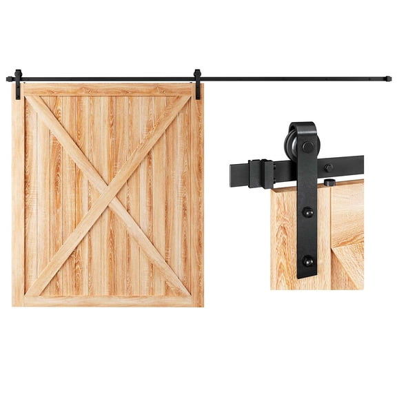 12 Feet Sliding Barn Door Hardware Track Kit For 72 Inch Wide Single Door