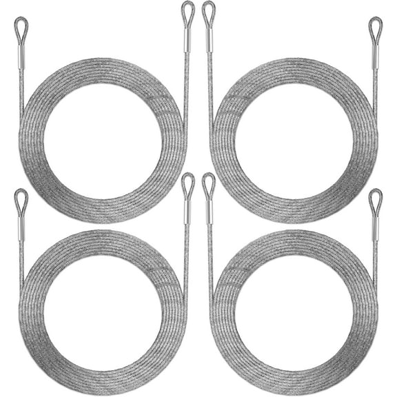 12 Feet Stainless Steel Wire Cable Rope Cable 4 PCS Set for Rectangle Or Square Sun Shade Sail Cannopy Installation (Cables Only) B