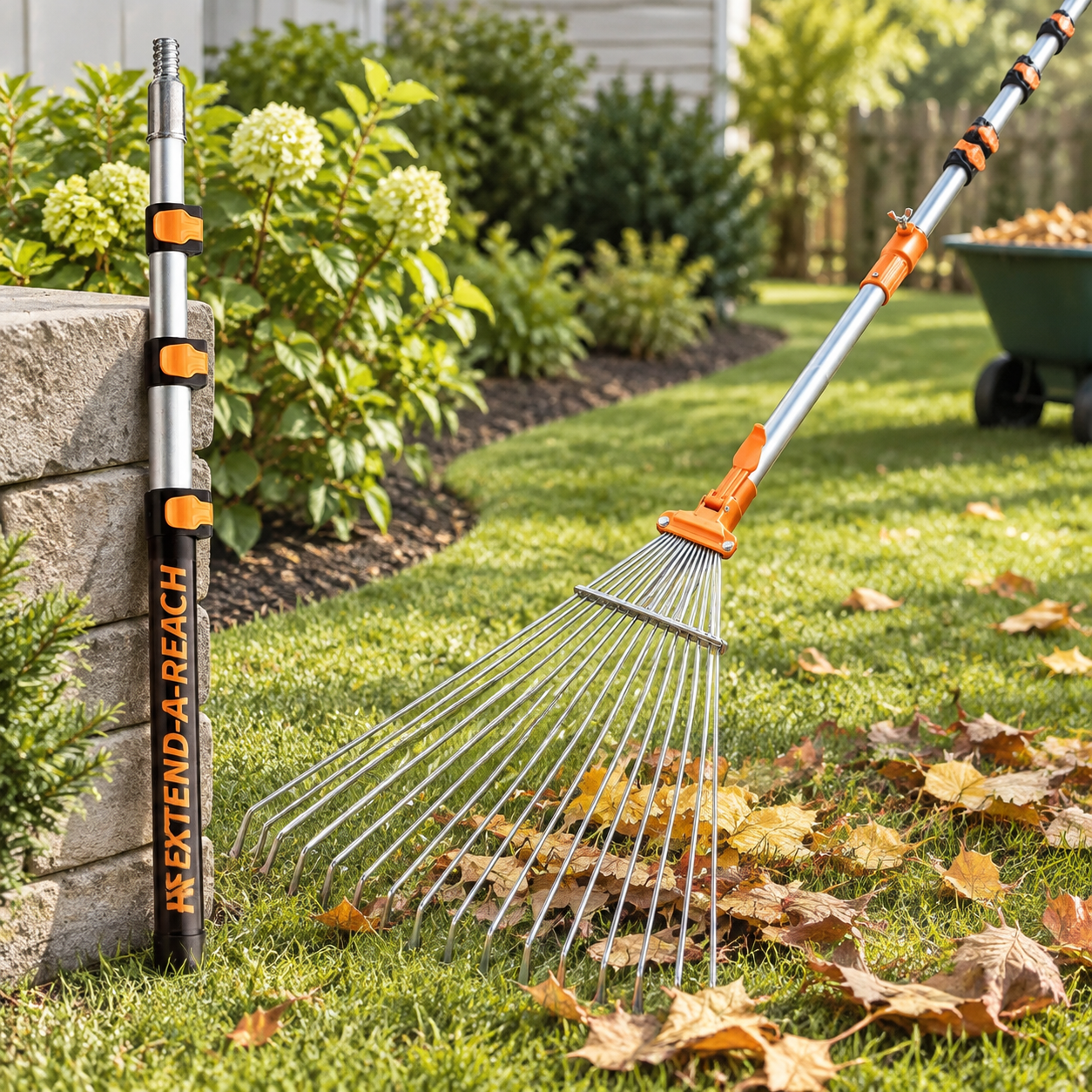 12 Feet Telescoping Roof Rake For Leaves, Pines And Lawn Maintenance ...