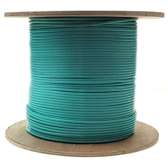 CableWholesale 12 Fiber Indoor Distribution Fiber Optic Cable with Multimode 50 & 125 OM3 - Plenum Rated Spool - Aqua - 1000 ft.