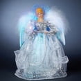 thumbnail image 1 of 12" Fiber Optic LED Silver Angel Tree Topper, 1 of 1