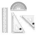 thumbnail image 1 of 12" Flexible Plastic scholar Ruler, Clear Dual-Scale Math Geometry Tool, Non-Slip Rubber Back, Shatter-Resistant for office, Drafting, Art Class, 30 Cm Metric & 12" Imperial Edges, 1 Set of Rulers, 1 of 7