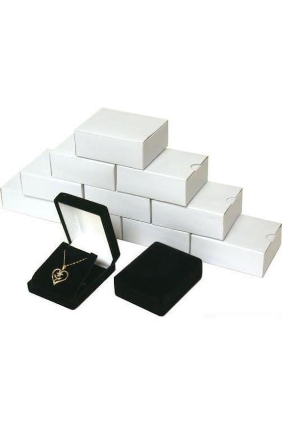 12 Flocked Large Pendant & Chain Boxes